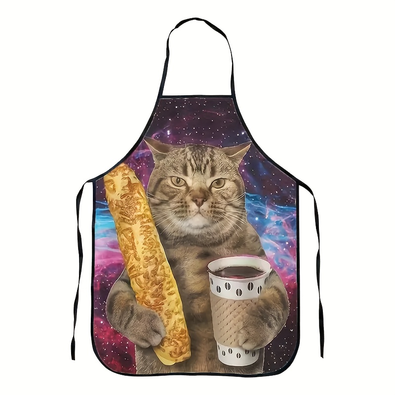 Home Cooking For Cats - Fartuch kuchenny z nadrukiem kota tabby