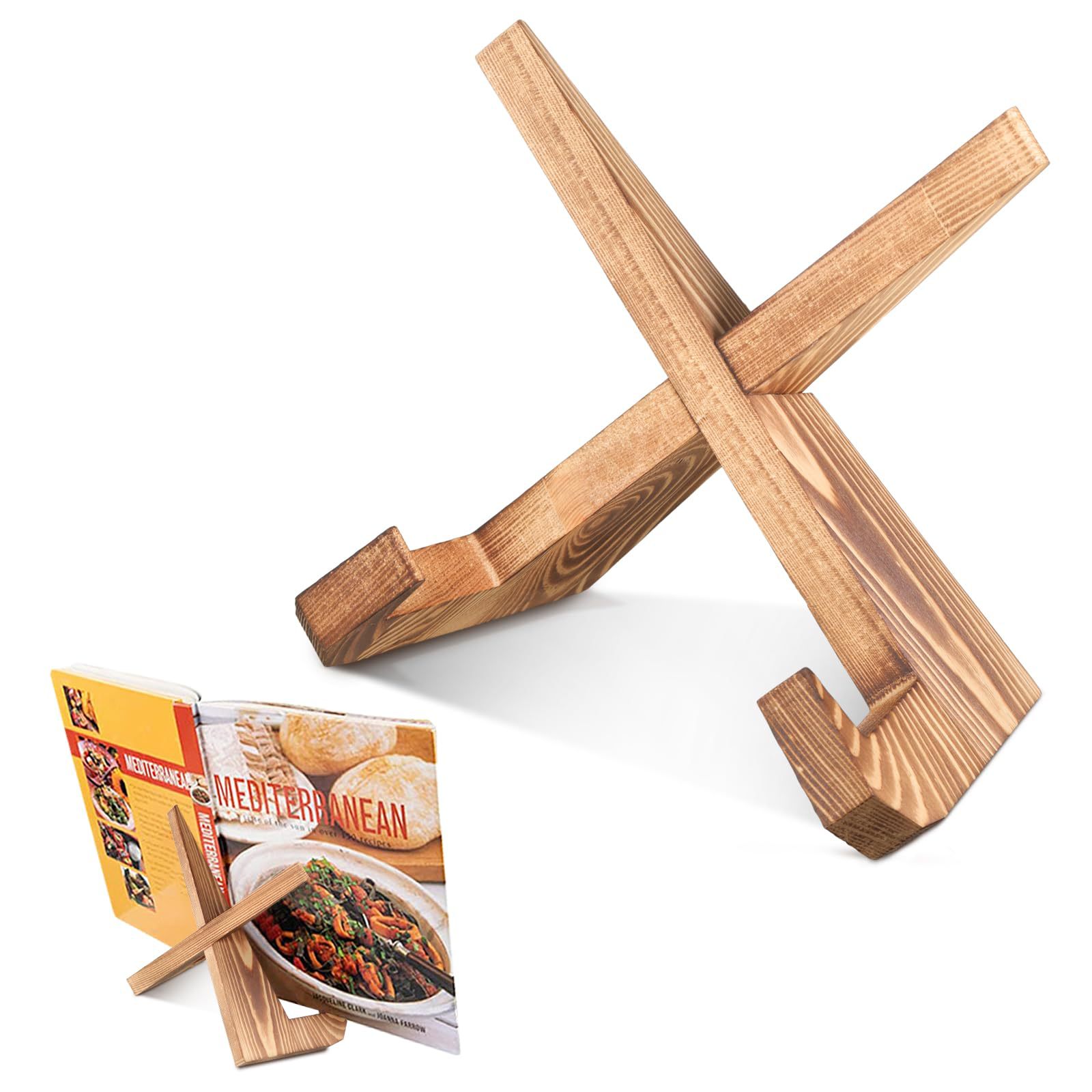 Home Cooking Menu - Drewniany stojak na książkę kucharską, ręcznie