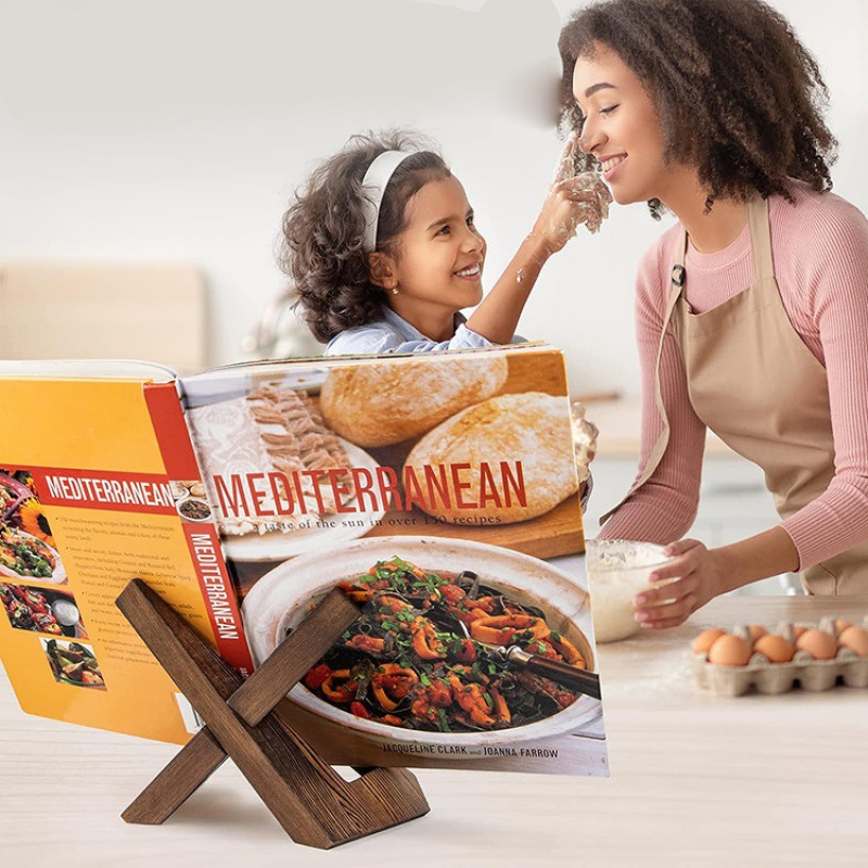 Drewniany Stojak na Książki Ku – Home Cooking Menu recenzja i cena