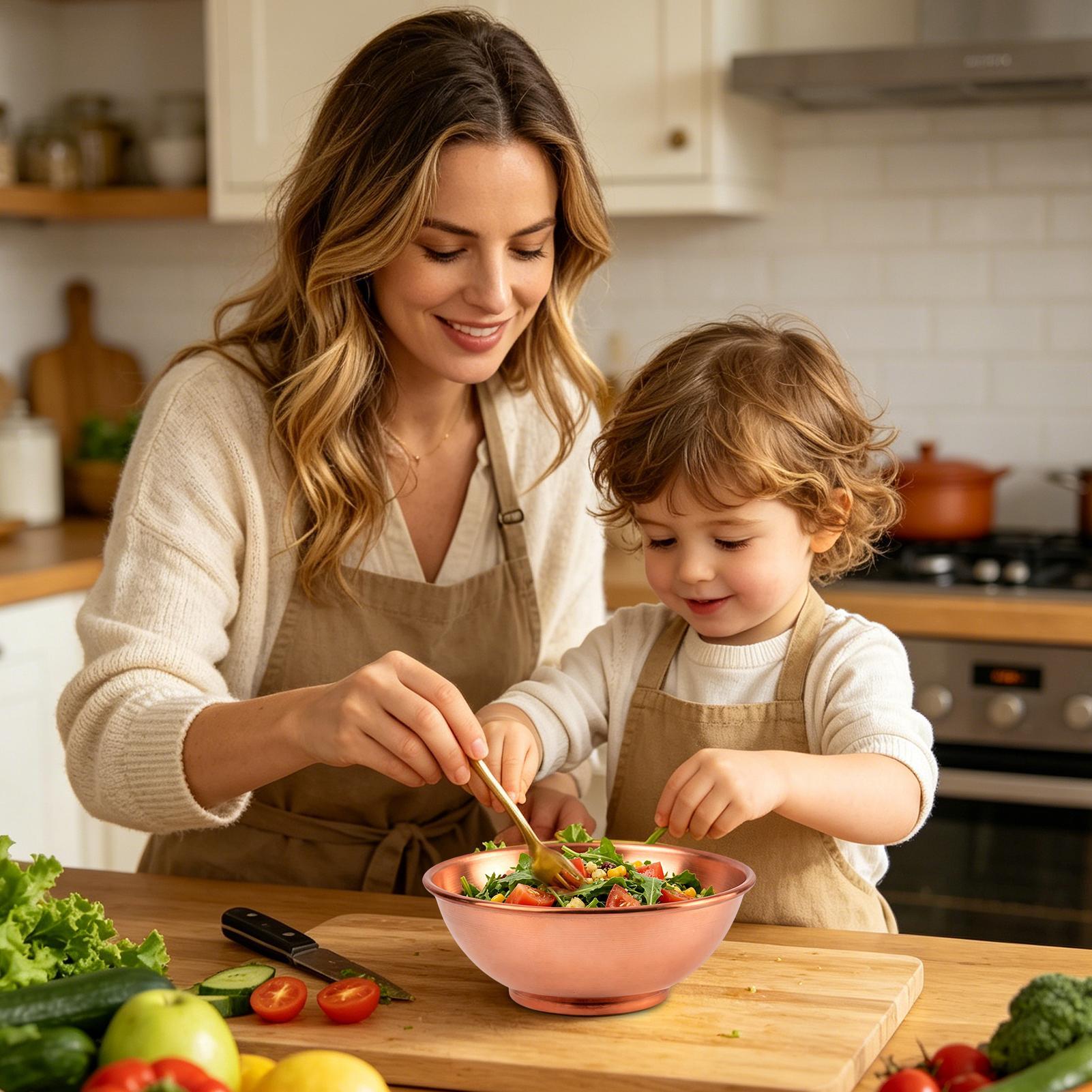Duża miedziana miska do miesza – Home Cooking Food recenzja i cena