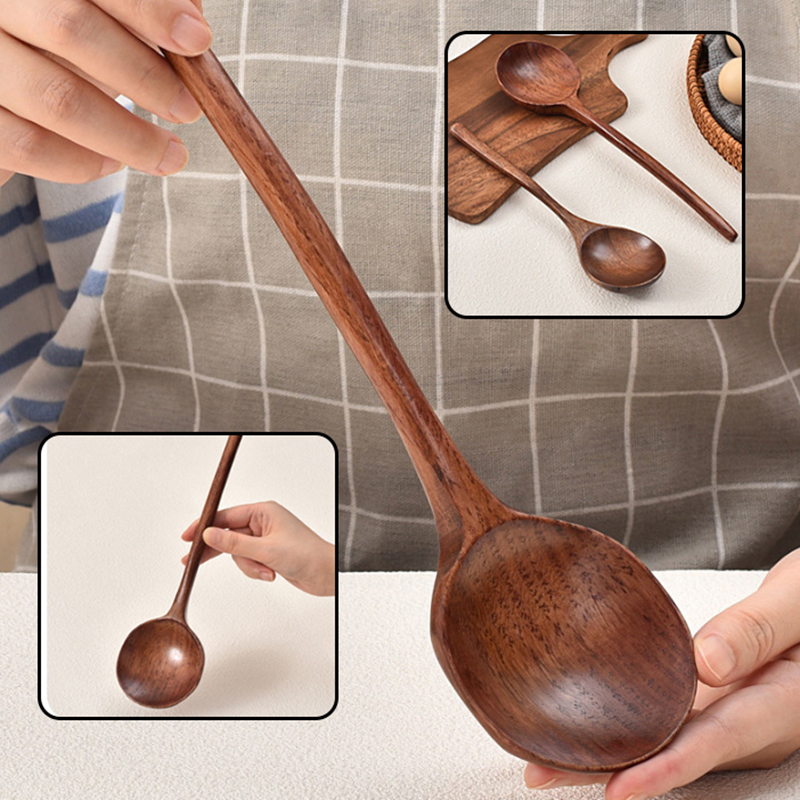Długa drewniana łyżka do ramen – Home Cooking Meals recenzja i cena
