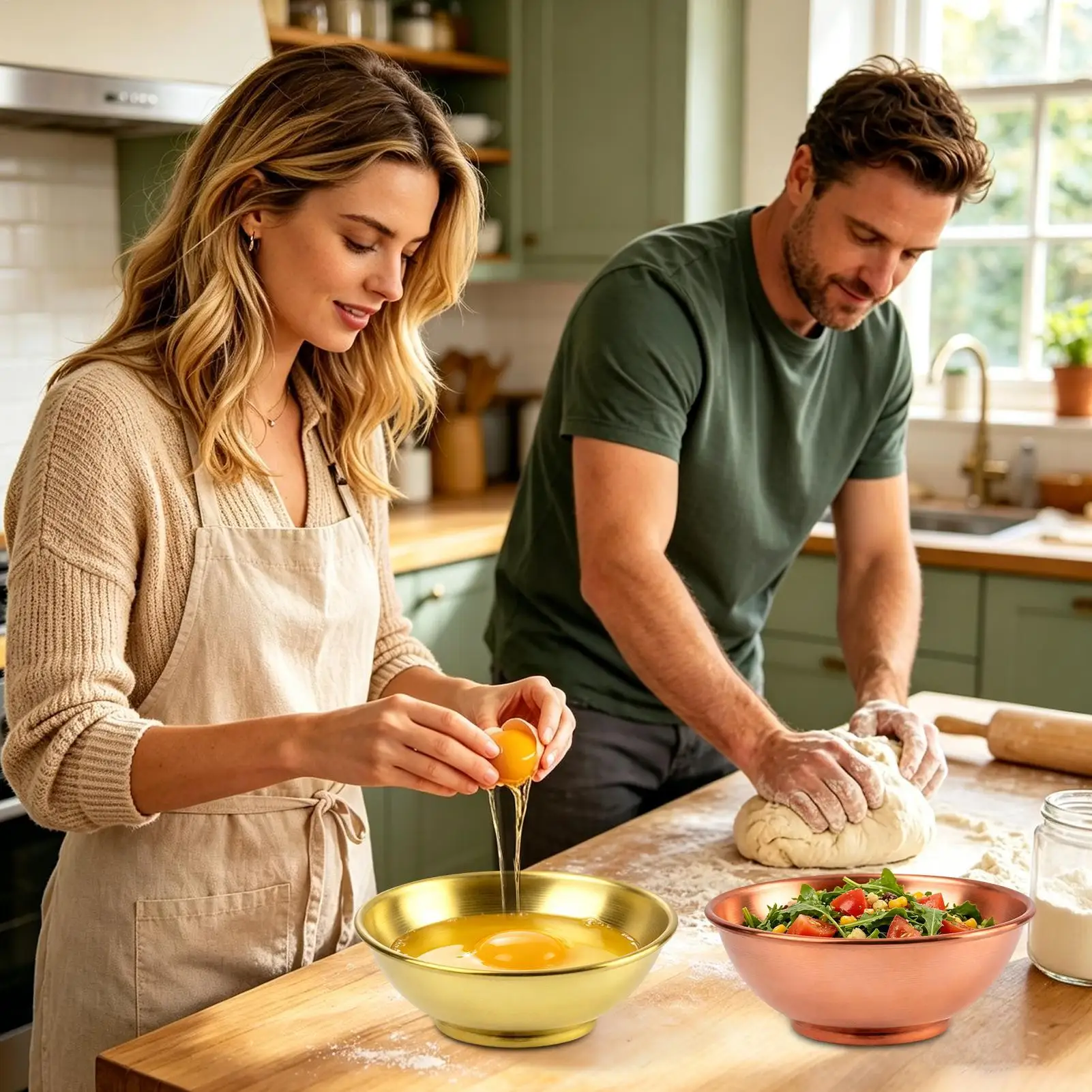 Miedziana miska, duże pojemnik – Home Cooking Food recenzja i cena